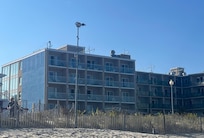 Hotel from beach