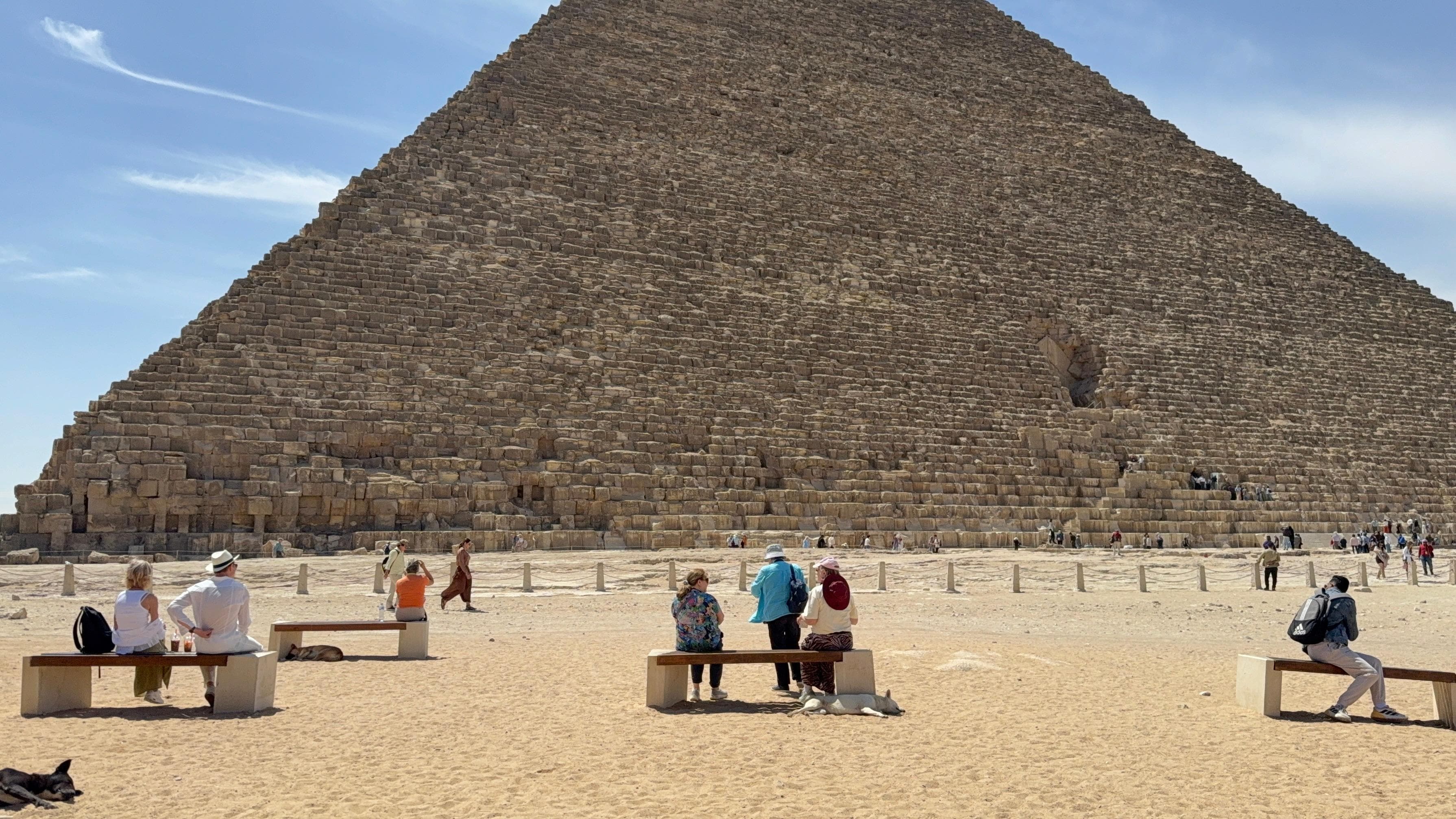 The base of the great pyramid drop off