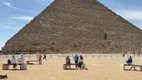 The base of the great pyramid drop off