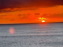 Sonnenuntergang vom Balkon