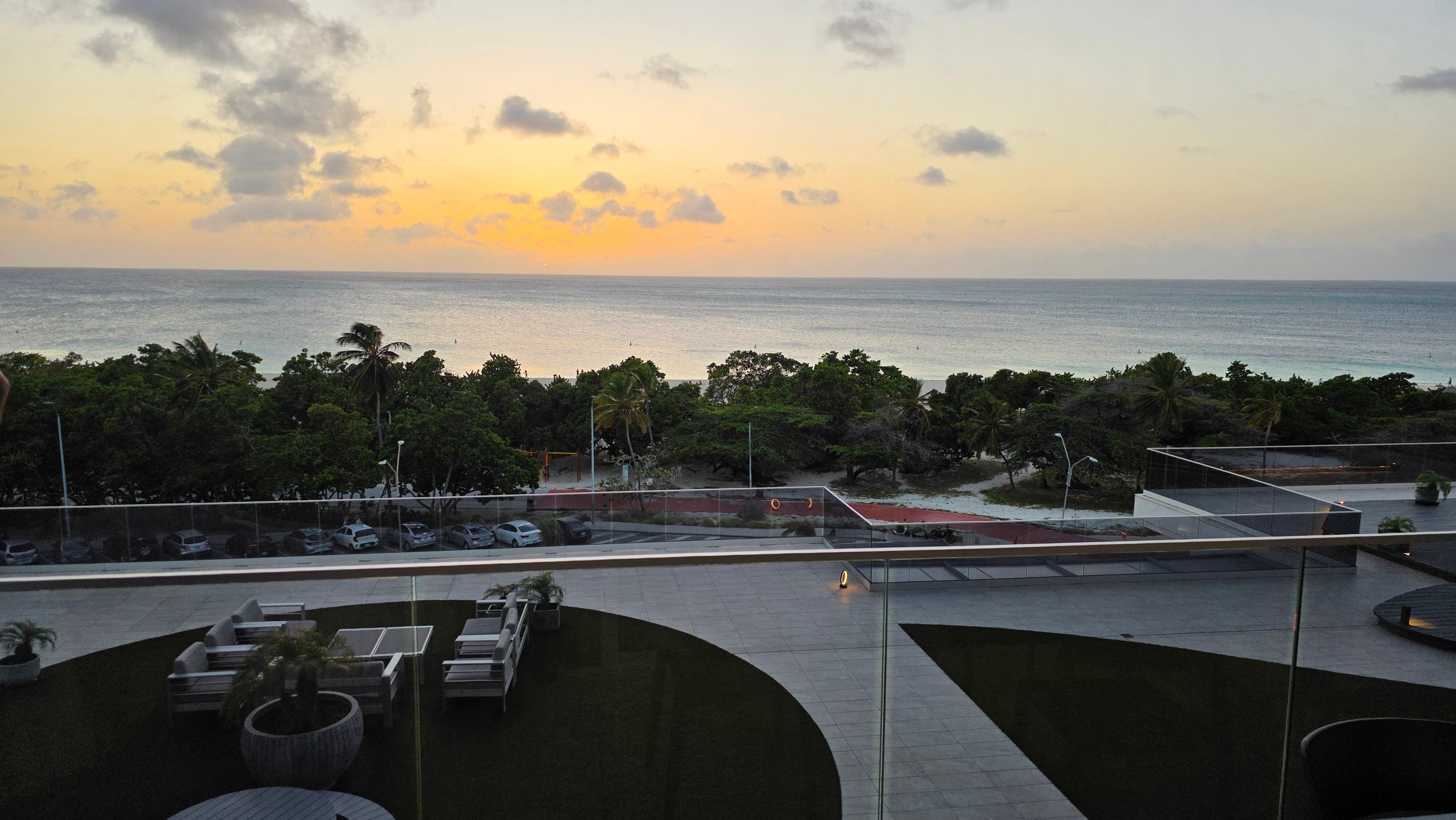 sunset view from deck