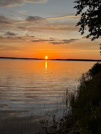Sunset from the cottage dock.