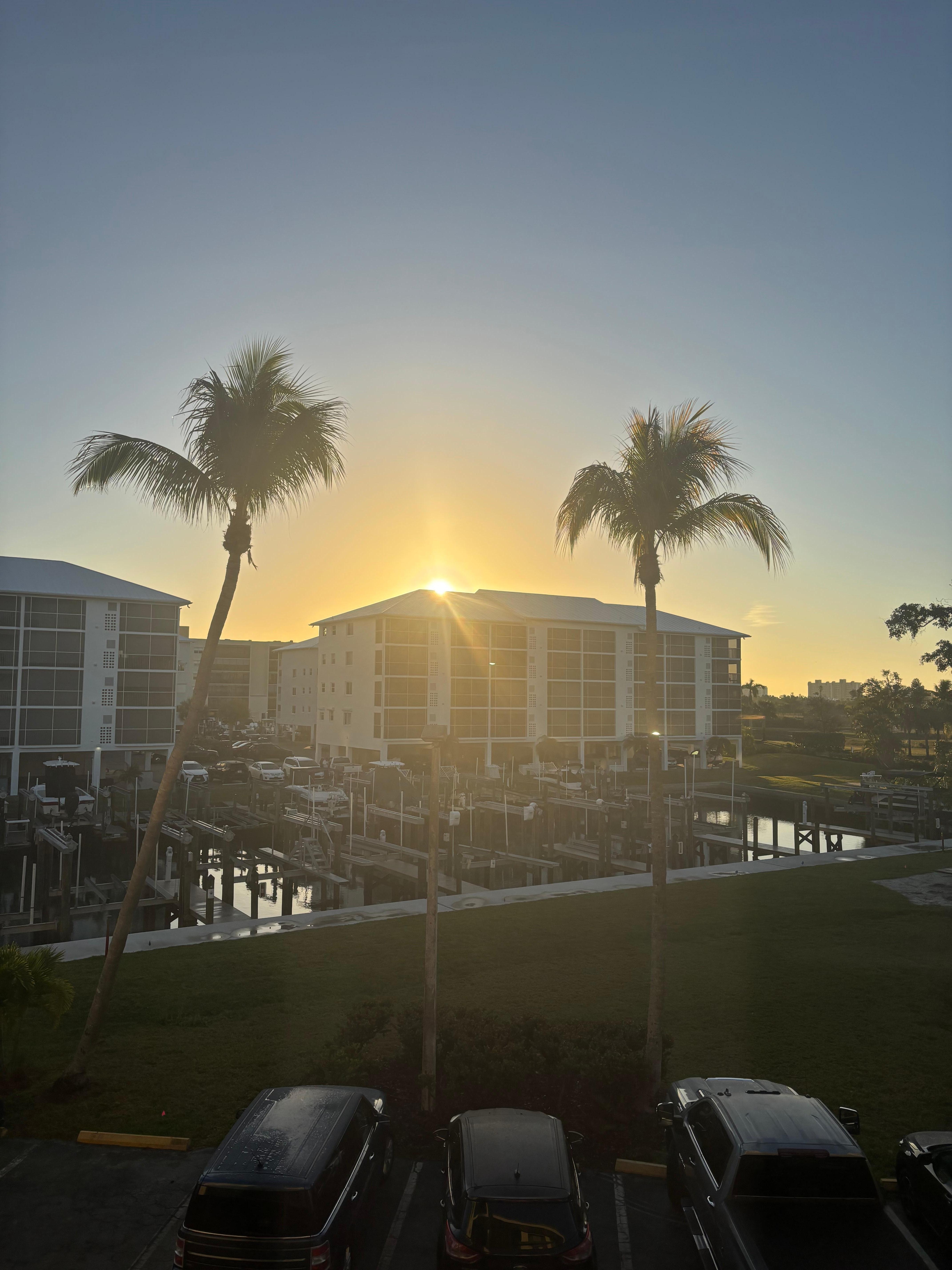 Beautiful sunrise from our window 