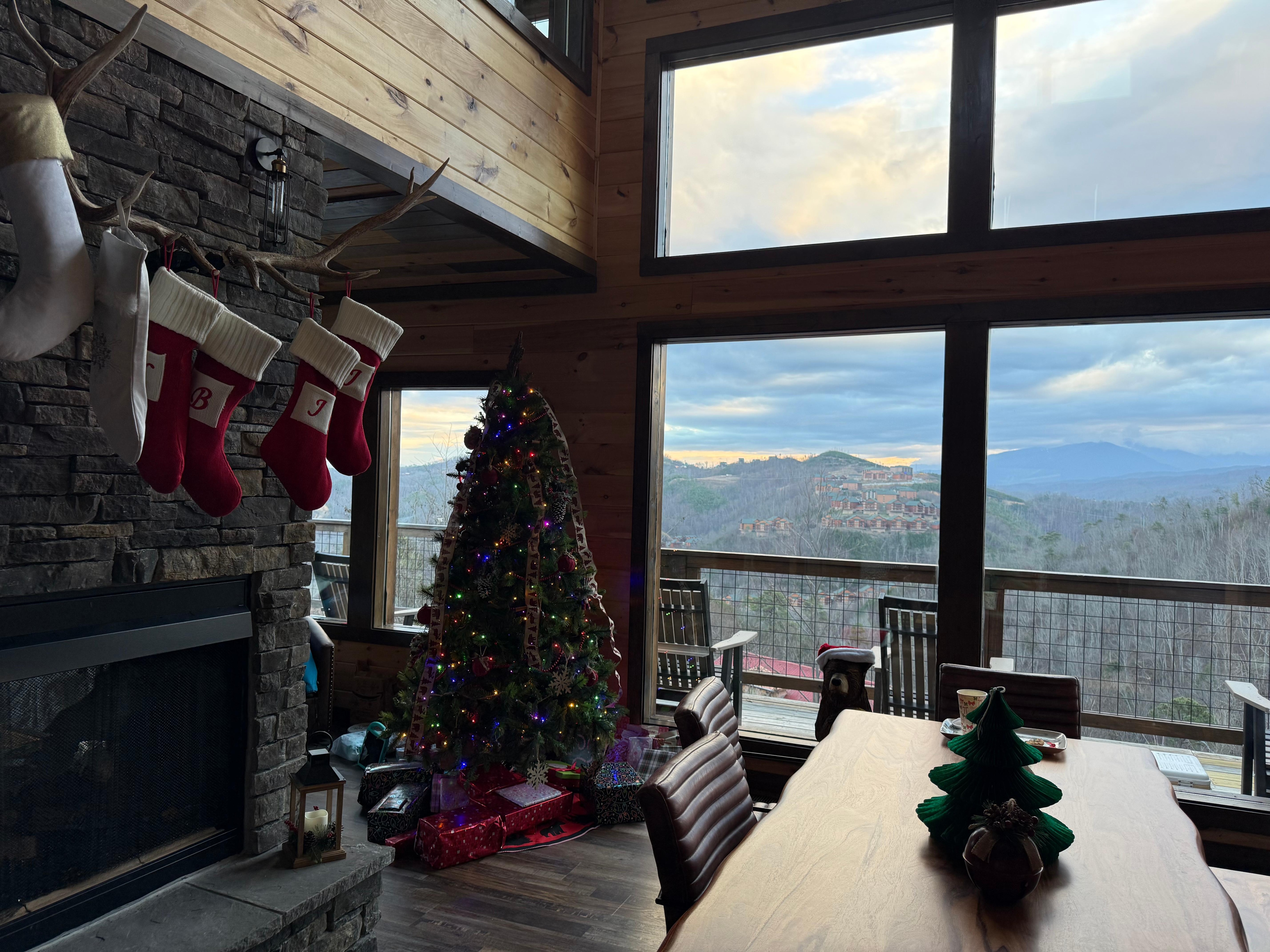 Christmas morning from dining room. 