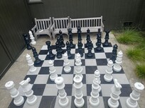 The life size chess was a highlight for me that’s hidden away in between lodges.