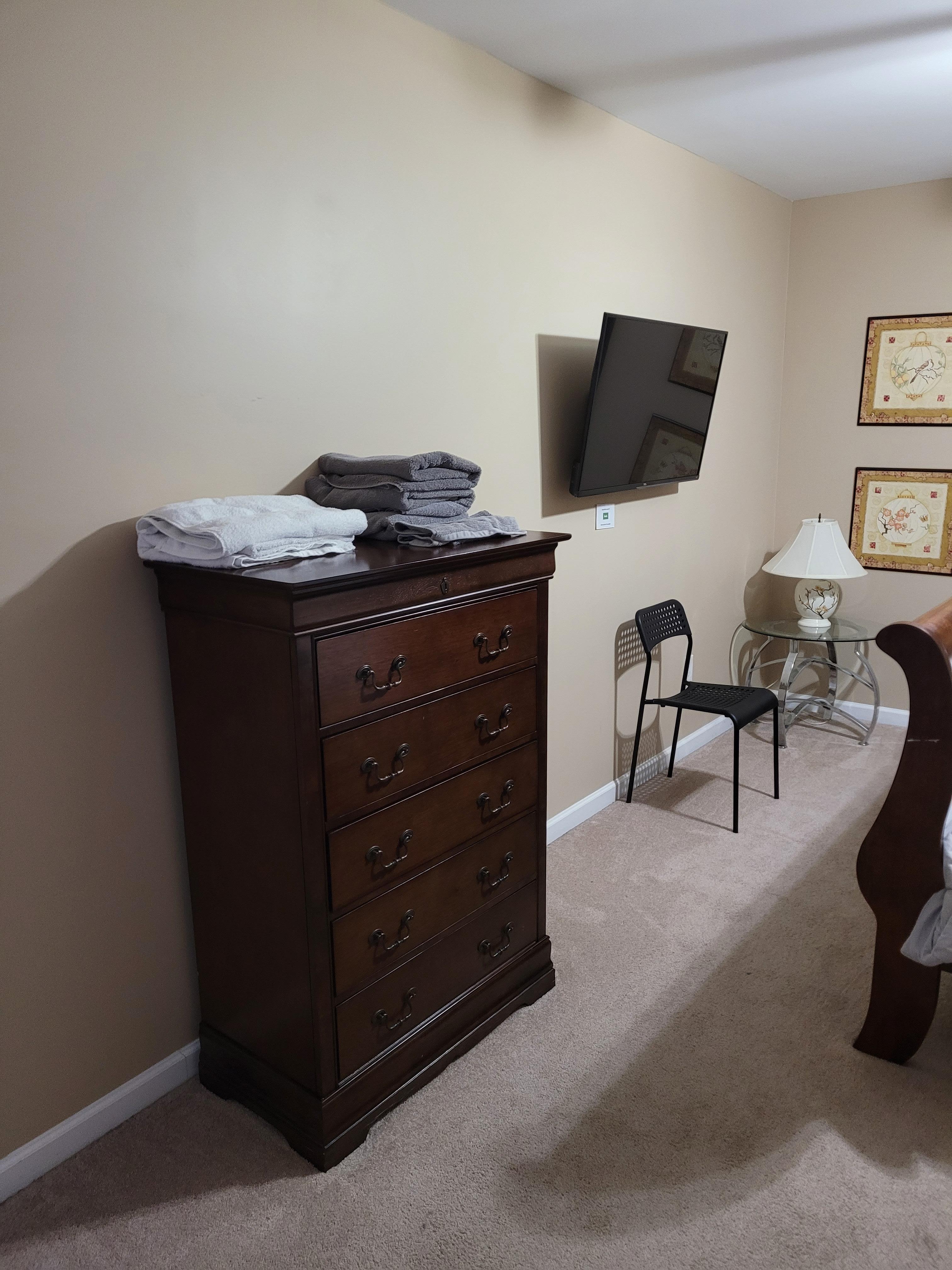TV's in every room with streaming services.