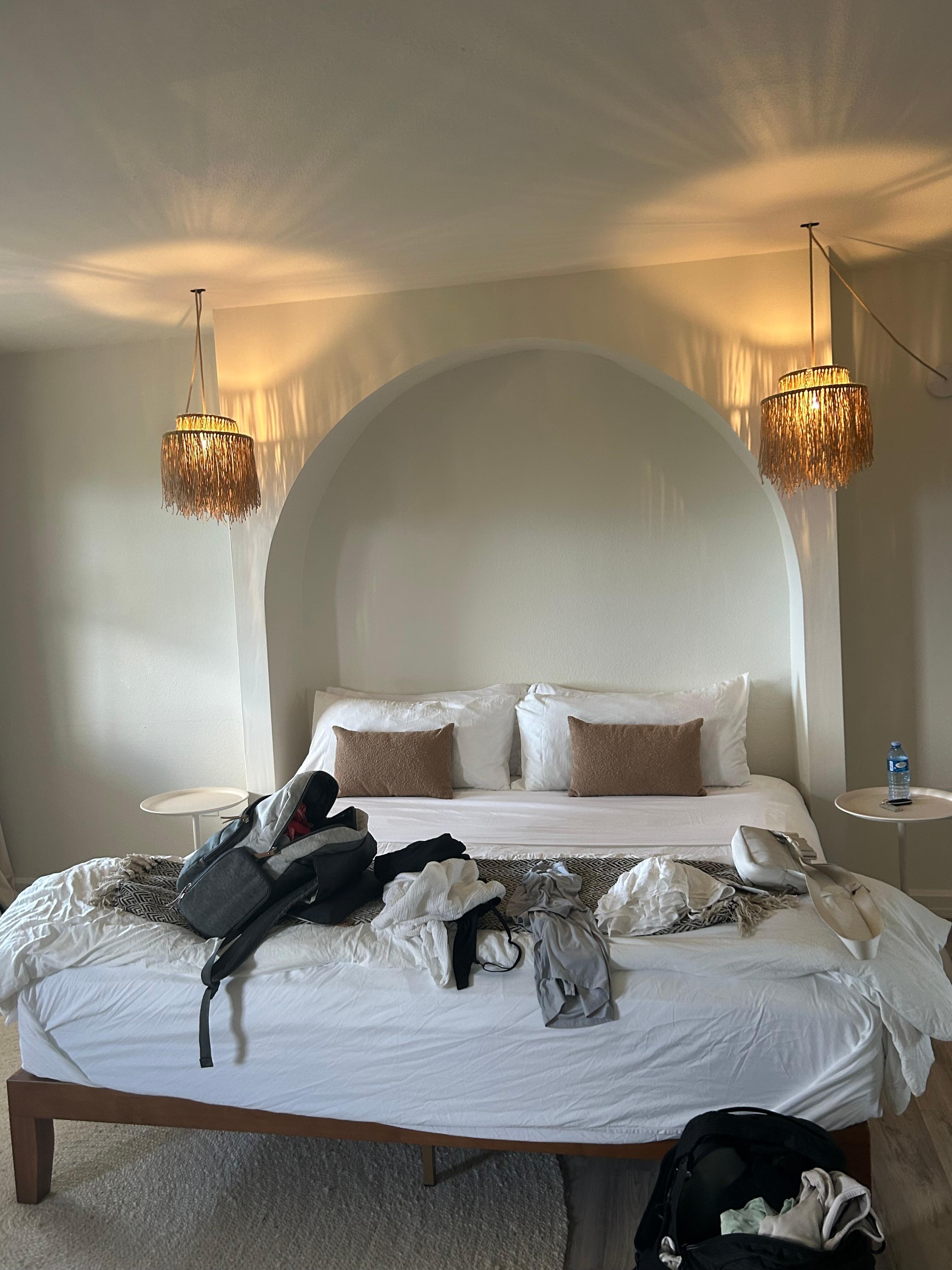 Comfy bed and pillows.  Slept like a baby