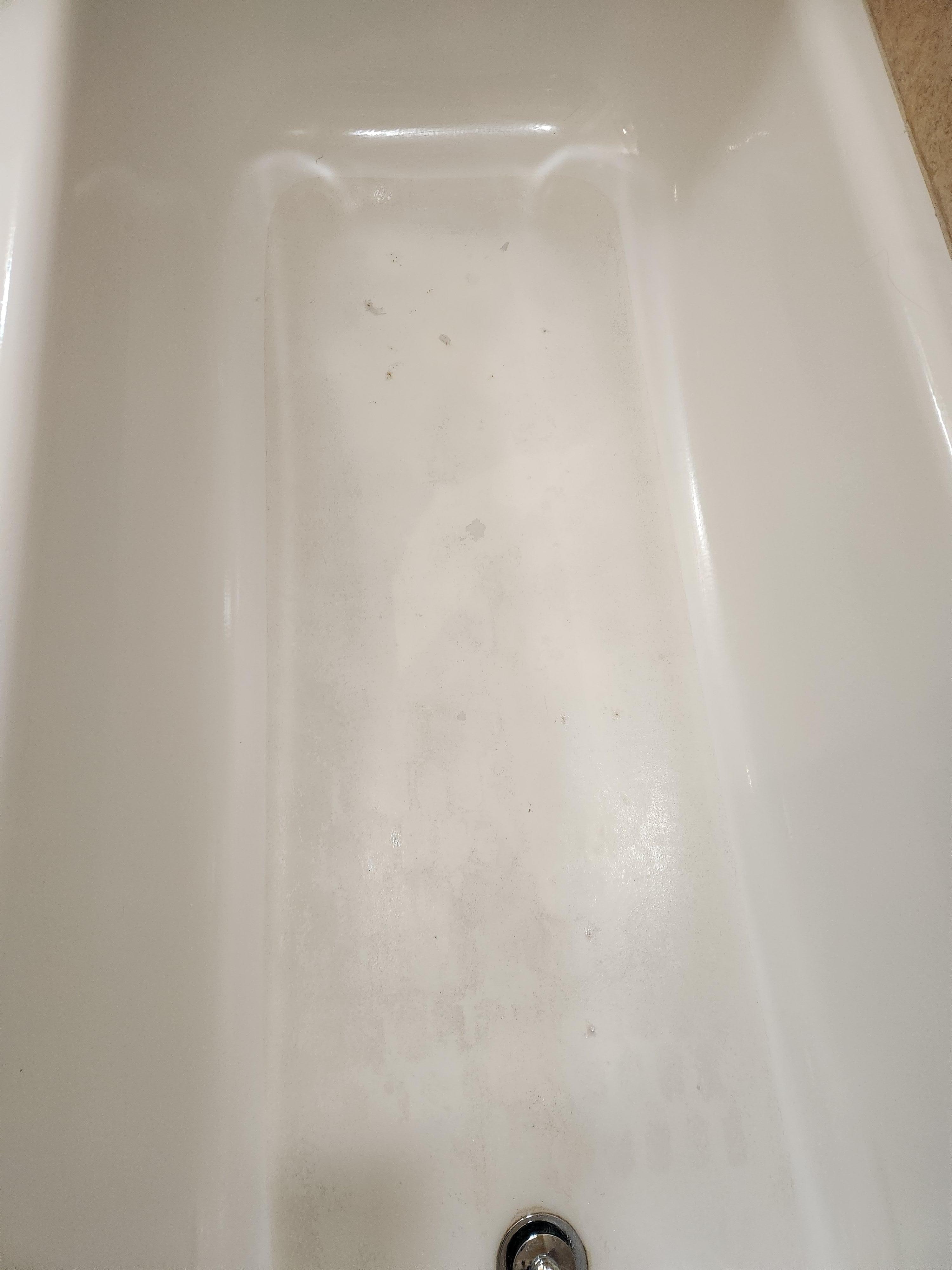 Bath tub is dirty.