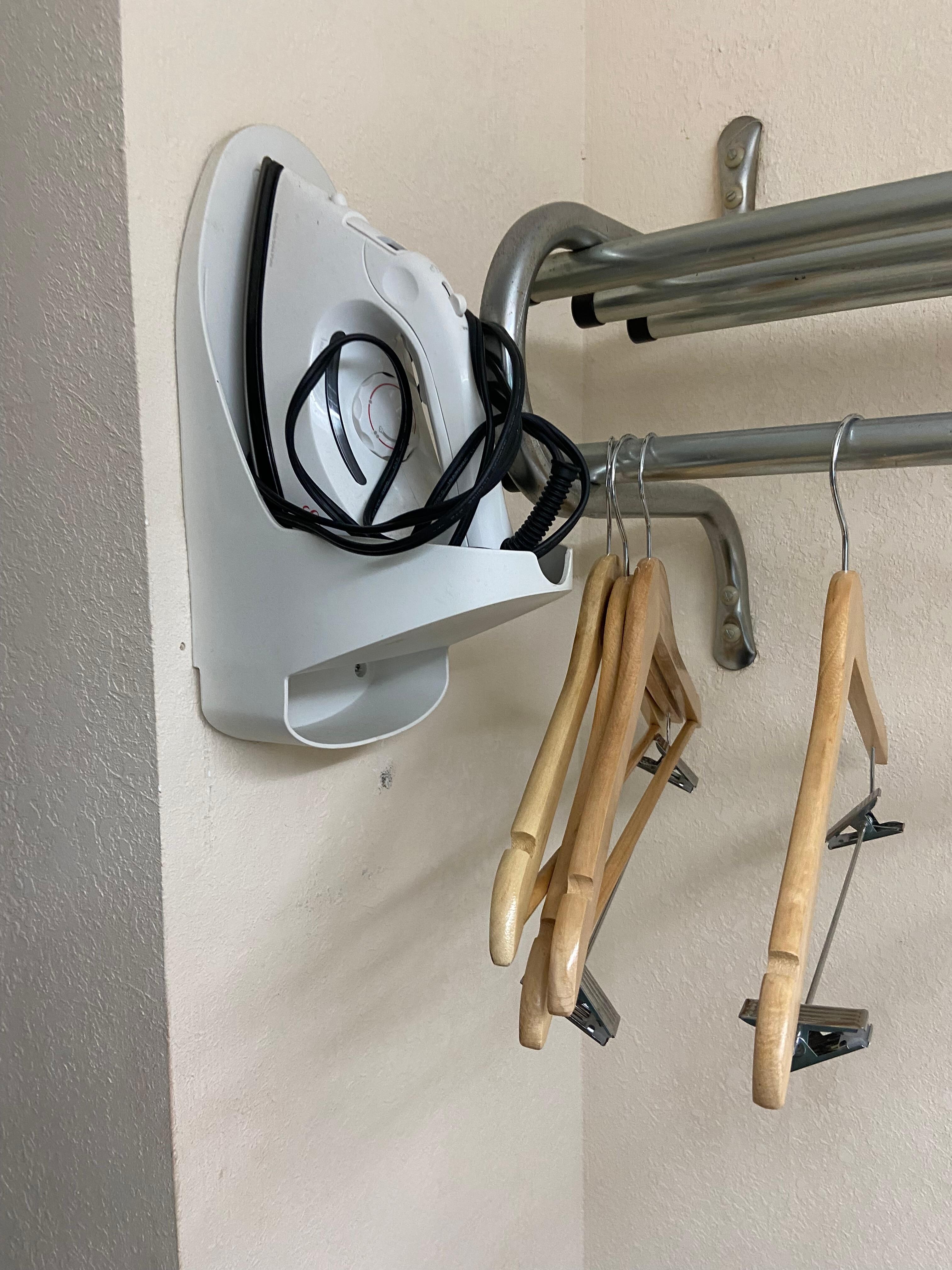 An iron was provided but no ironing board