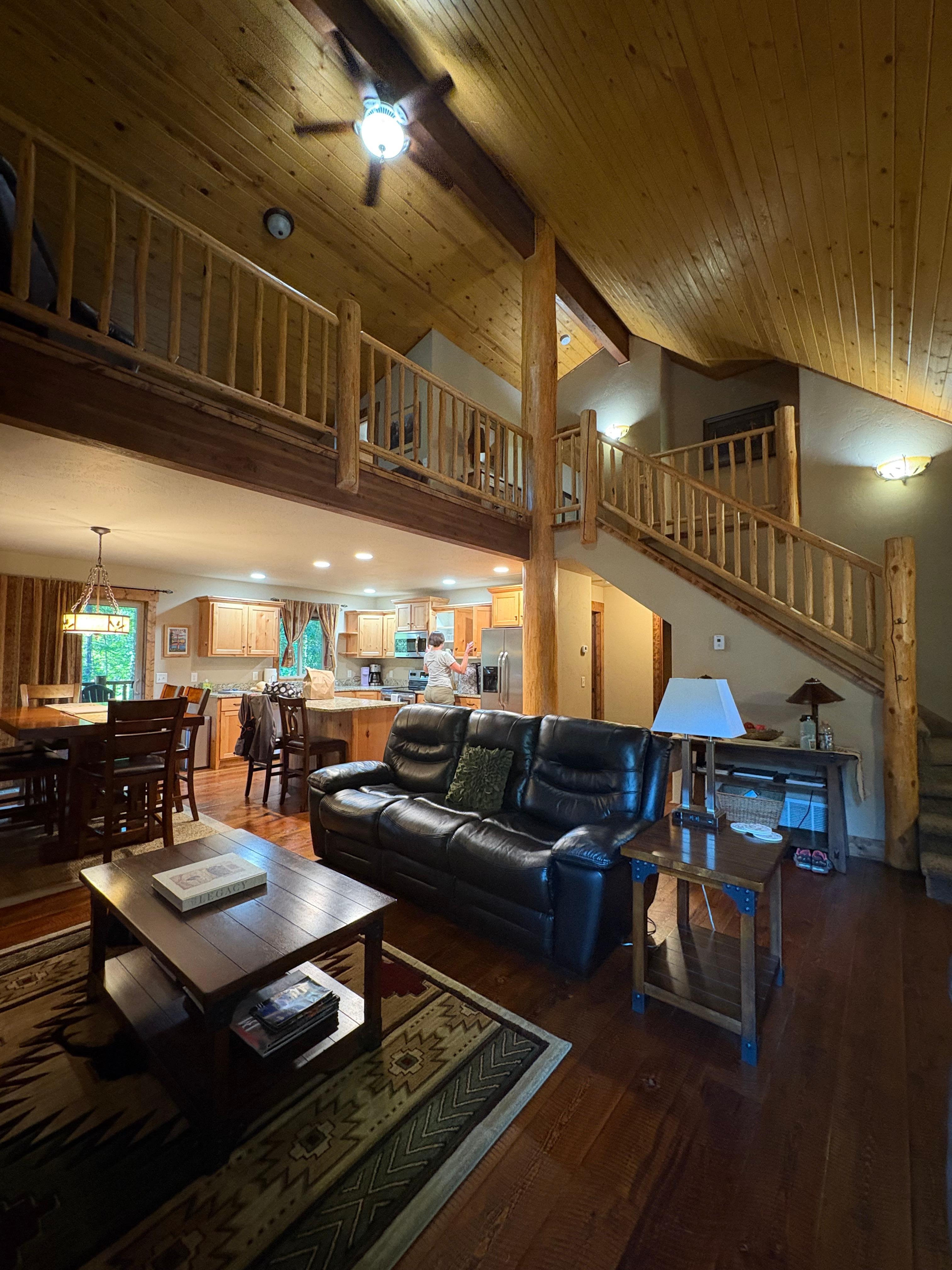 Warm and welcoming interior.