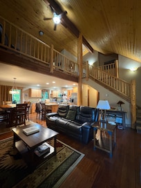 Warm and welcoming interior.