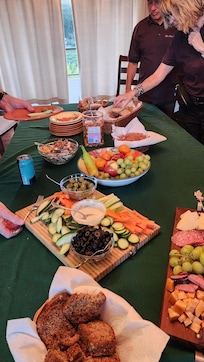 We had nice snacks and meals together at the big table