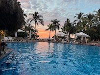 Beautiful sunset view from the pool