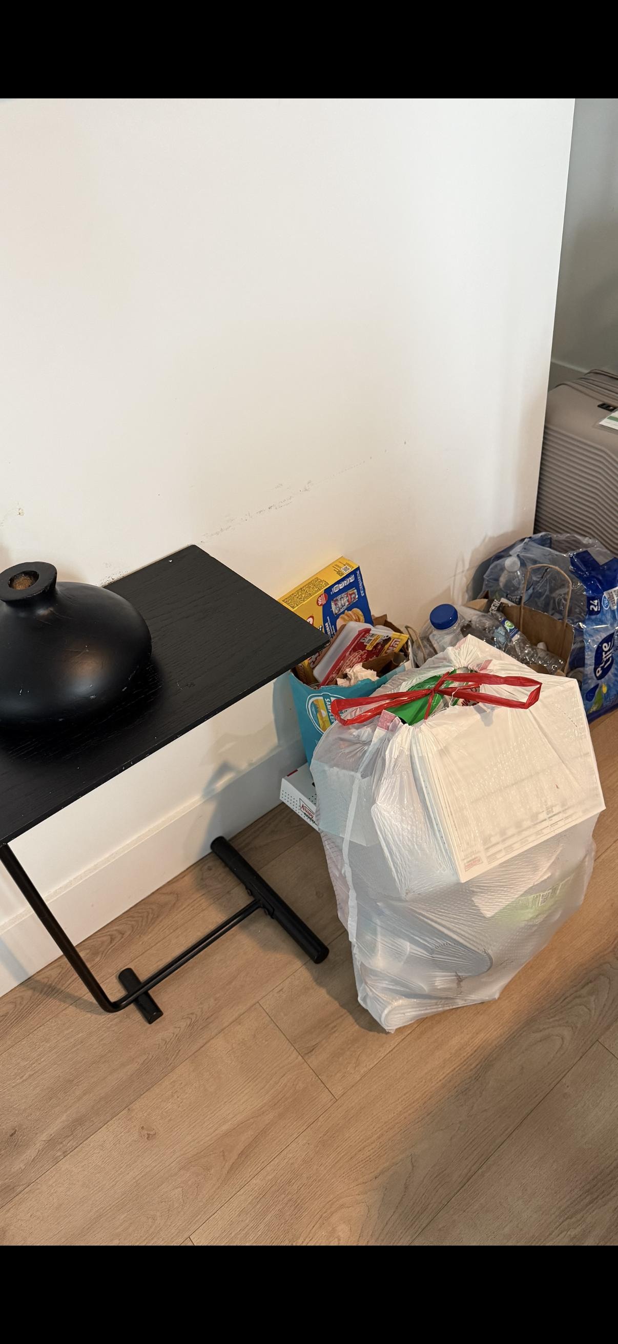 Trash overflowing due to lack of extra trash bags