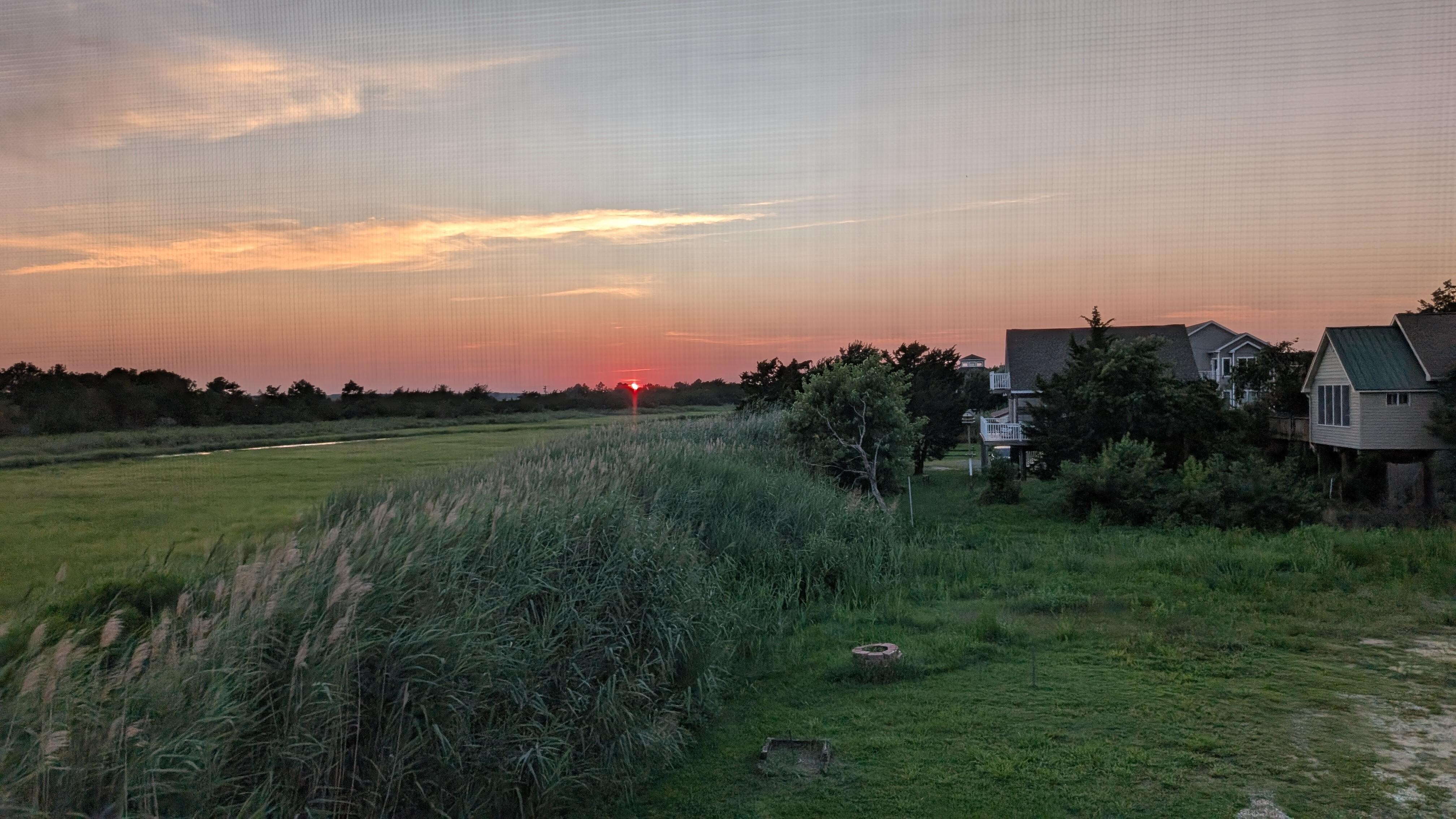 Sunset from screened in porch.