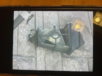 Broken light fixture on patio