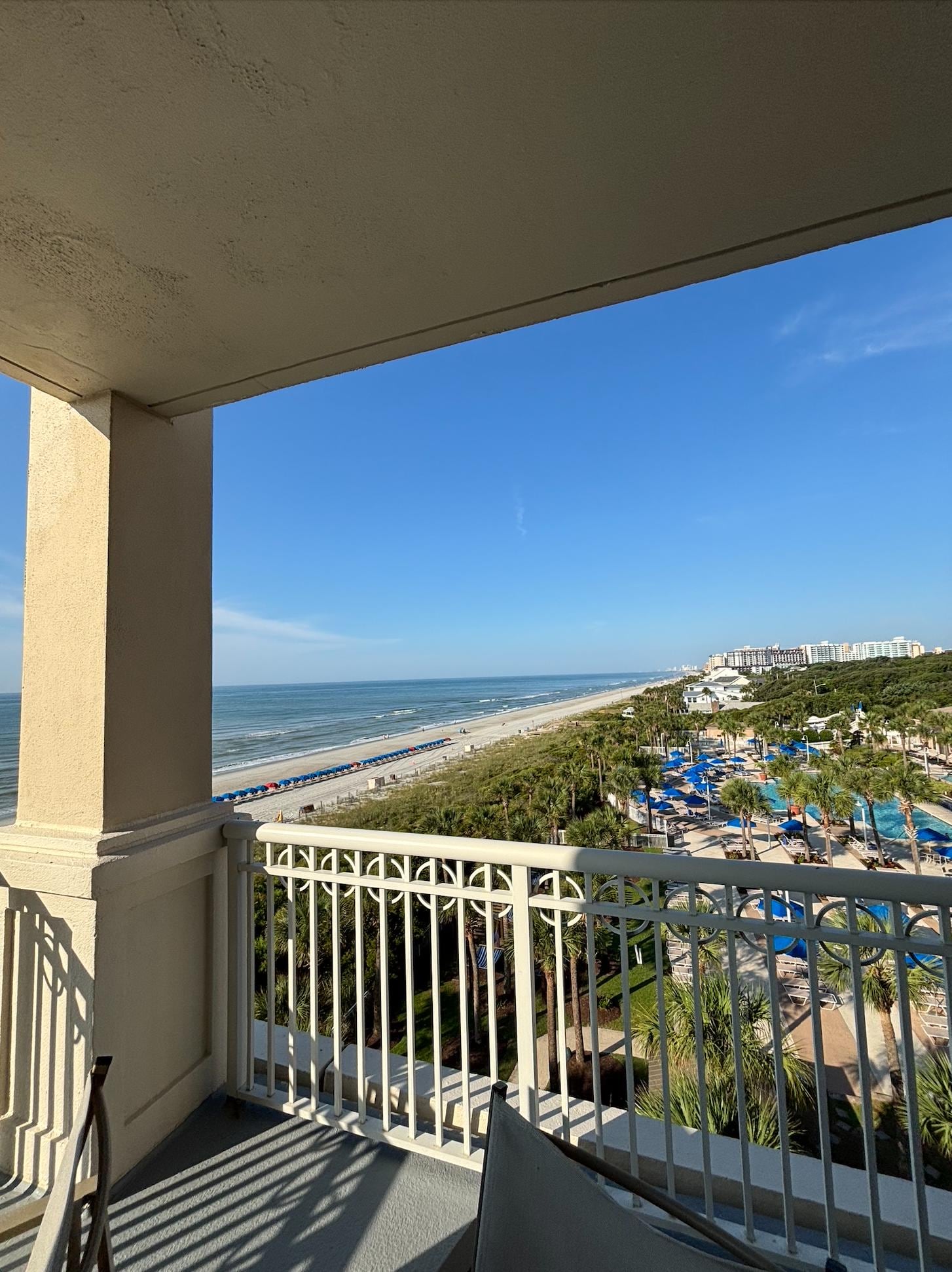 View from Conch Villa 1057 on the 5th floor- balcony view, living room view and guest room view

