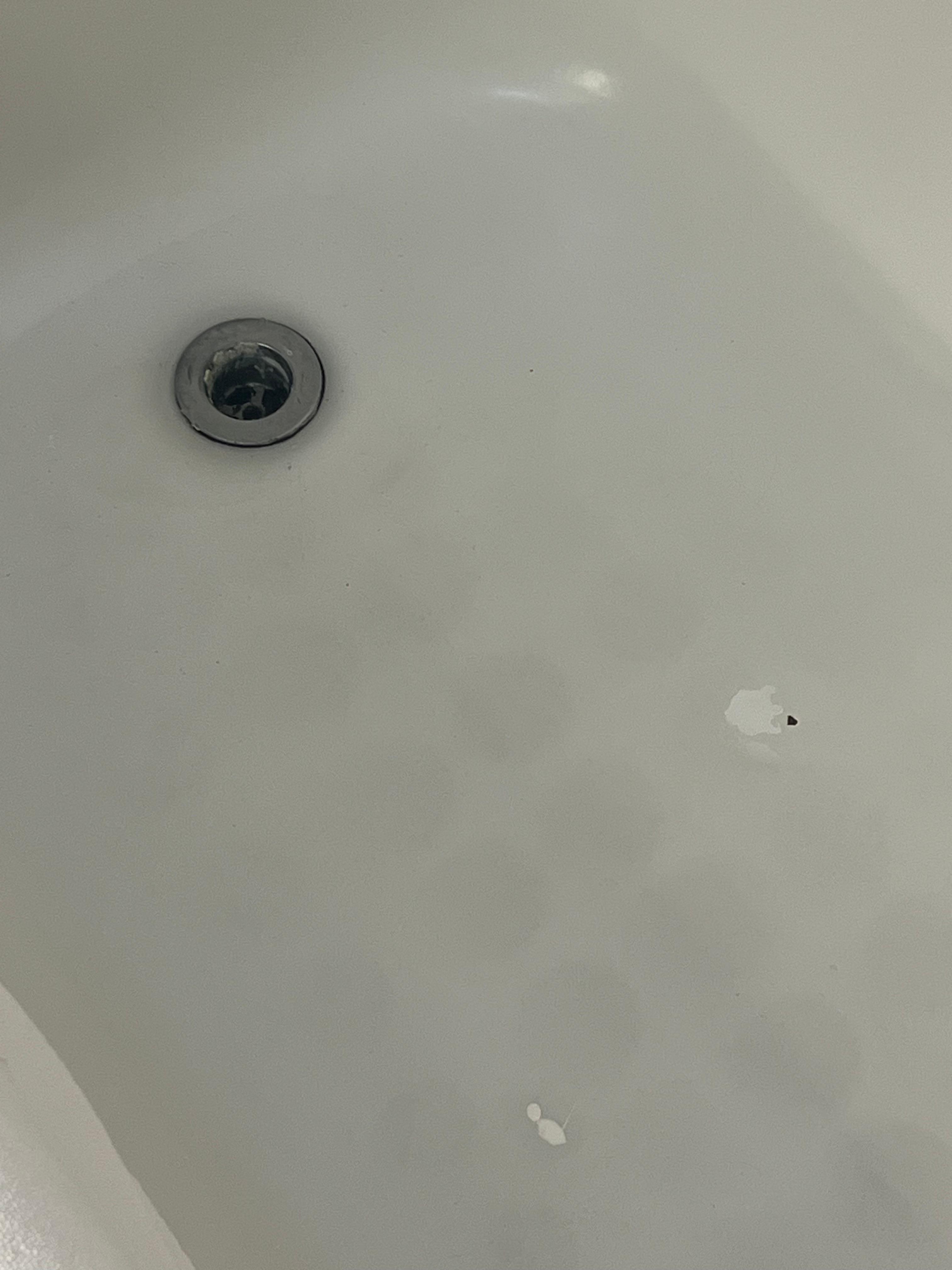 Rusted spots in the tub 