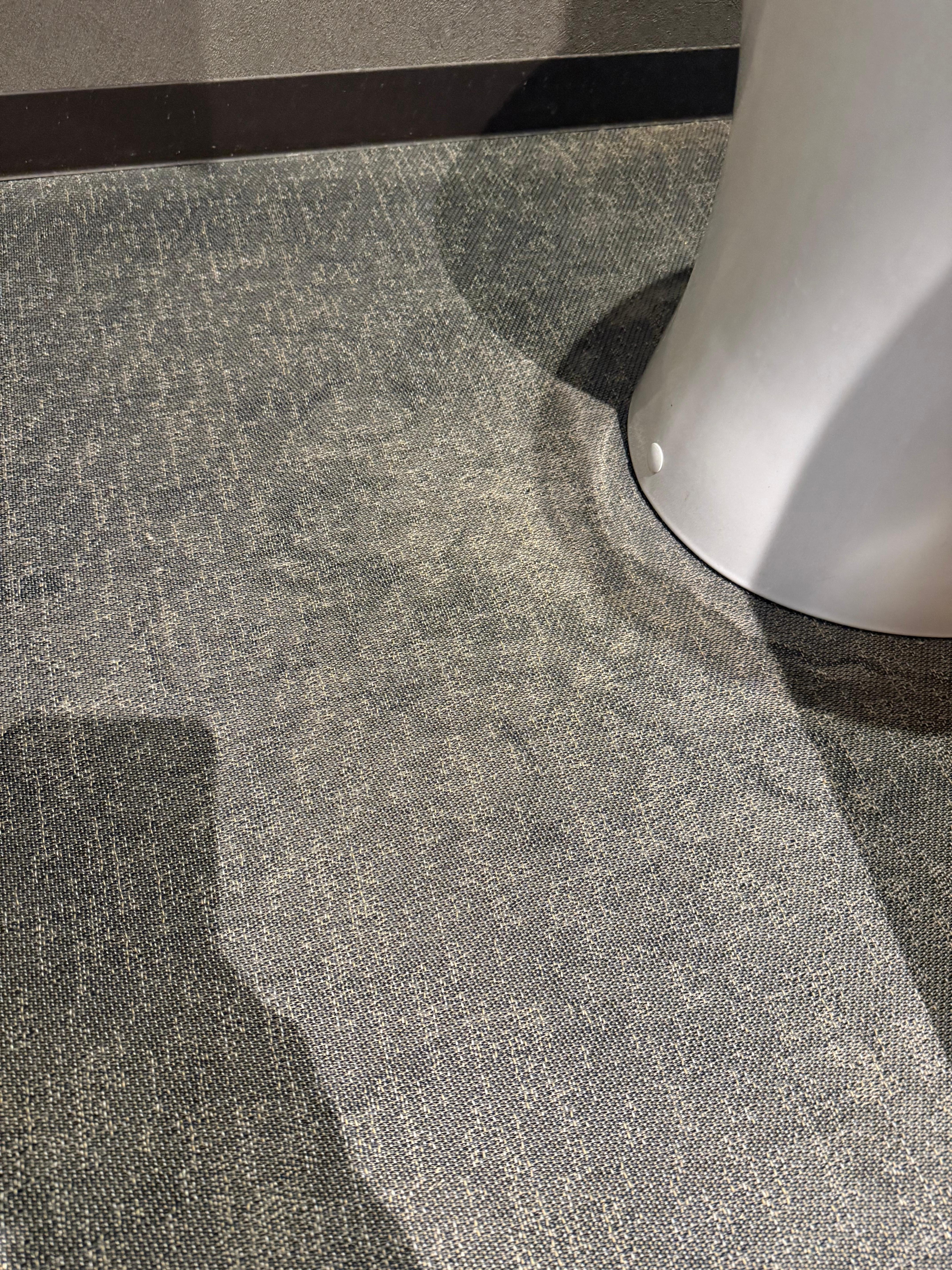 Stains around toilet..