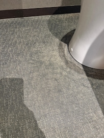 Stains around toilet..