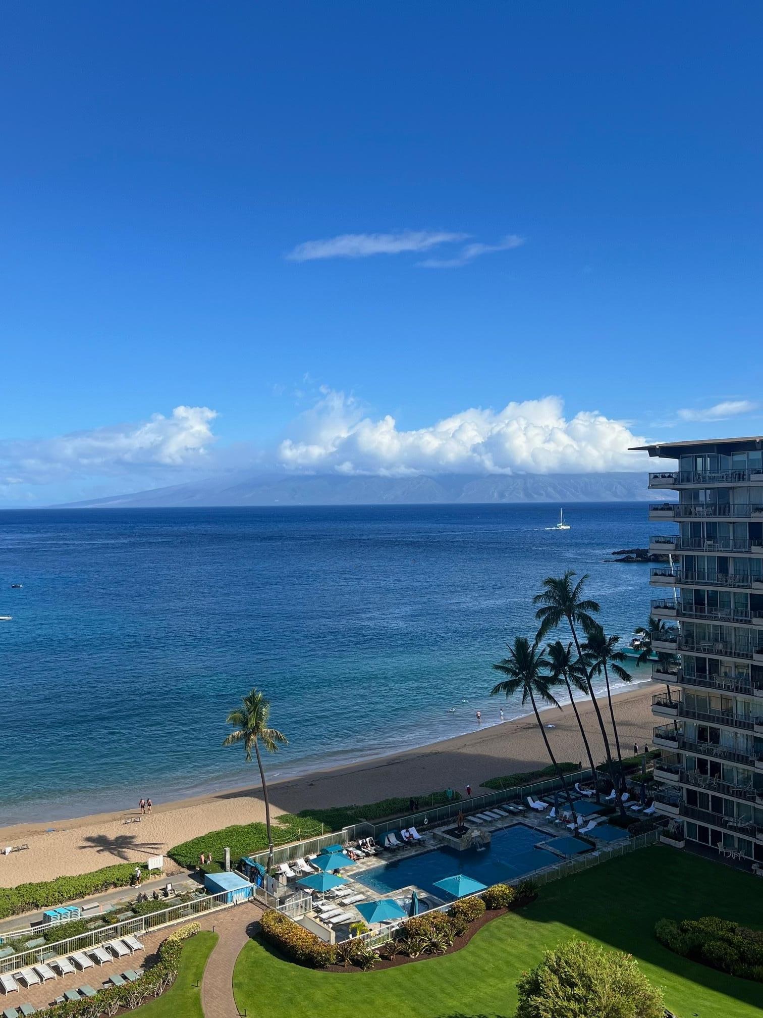 stunning view of the blue ocean to the south