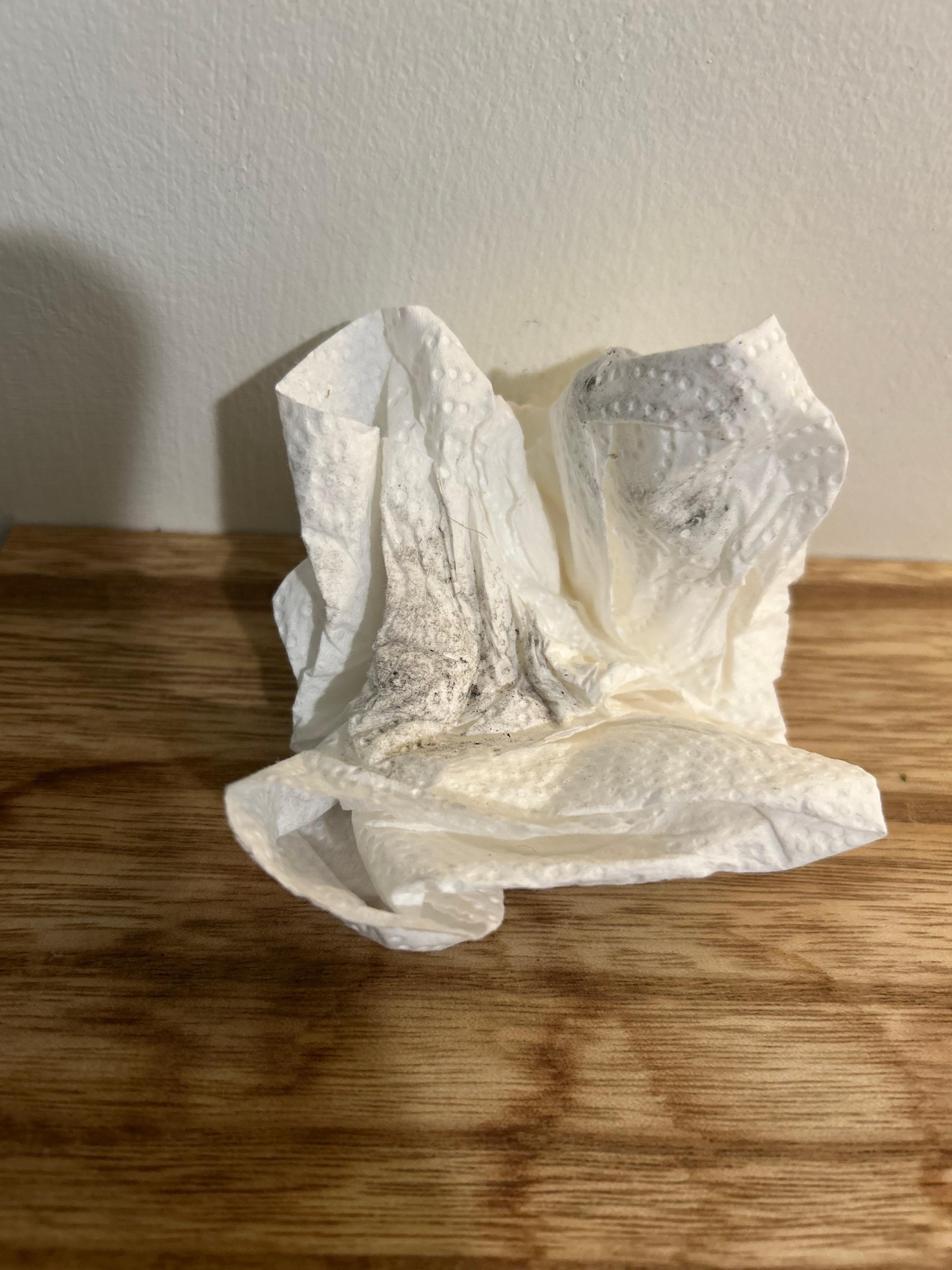 Dirt/filth on bed nightstand