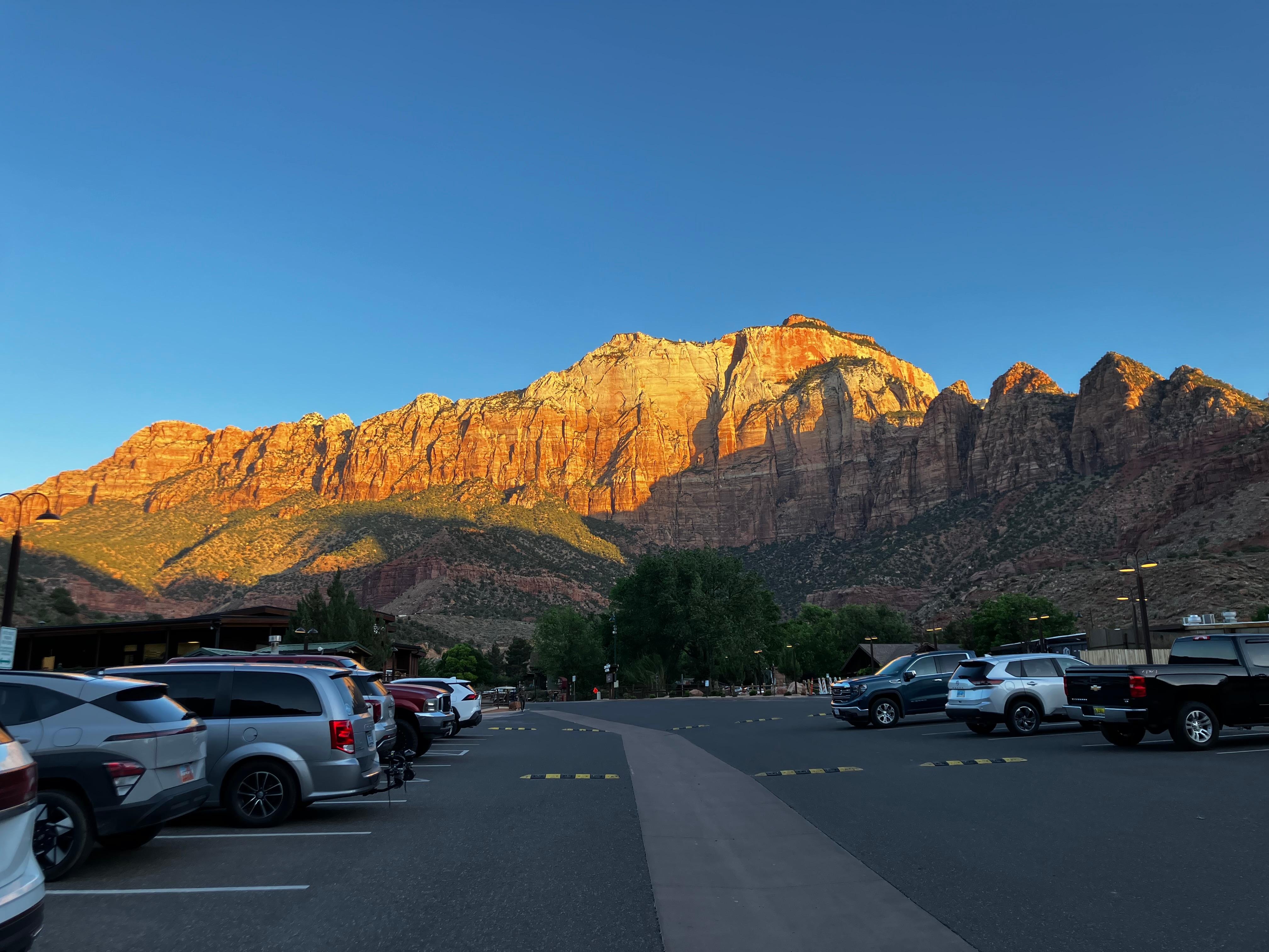 From the parking lot