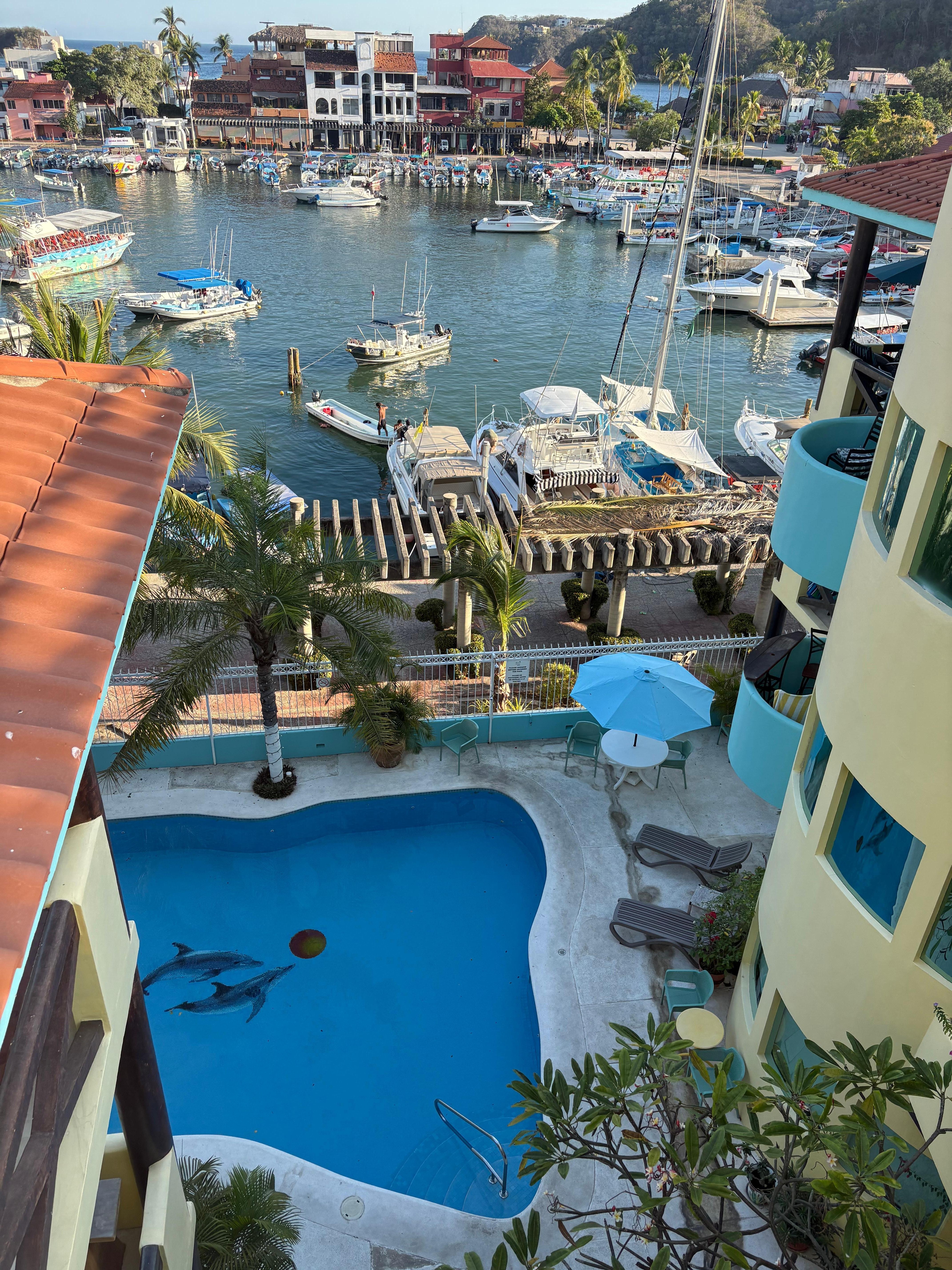 From the roof top patio. 