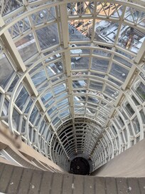 View down to the lobby from the penthouse