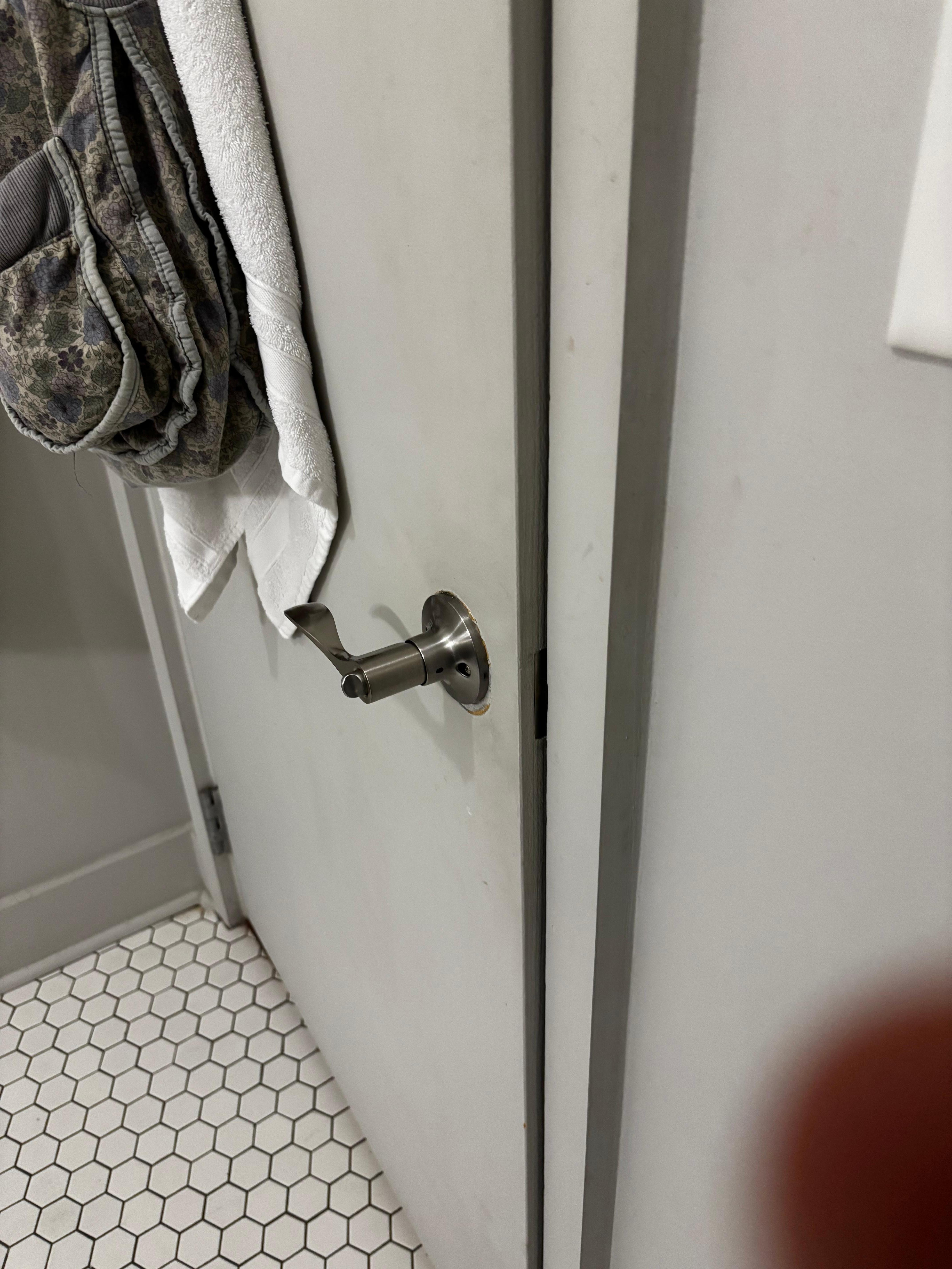 Poorly operating door that wouldn’t close. 1 of 3 in this room.