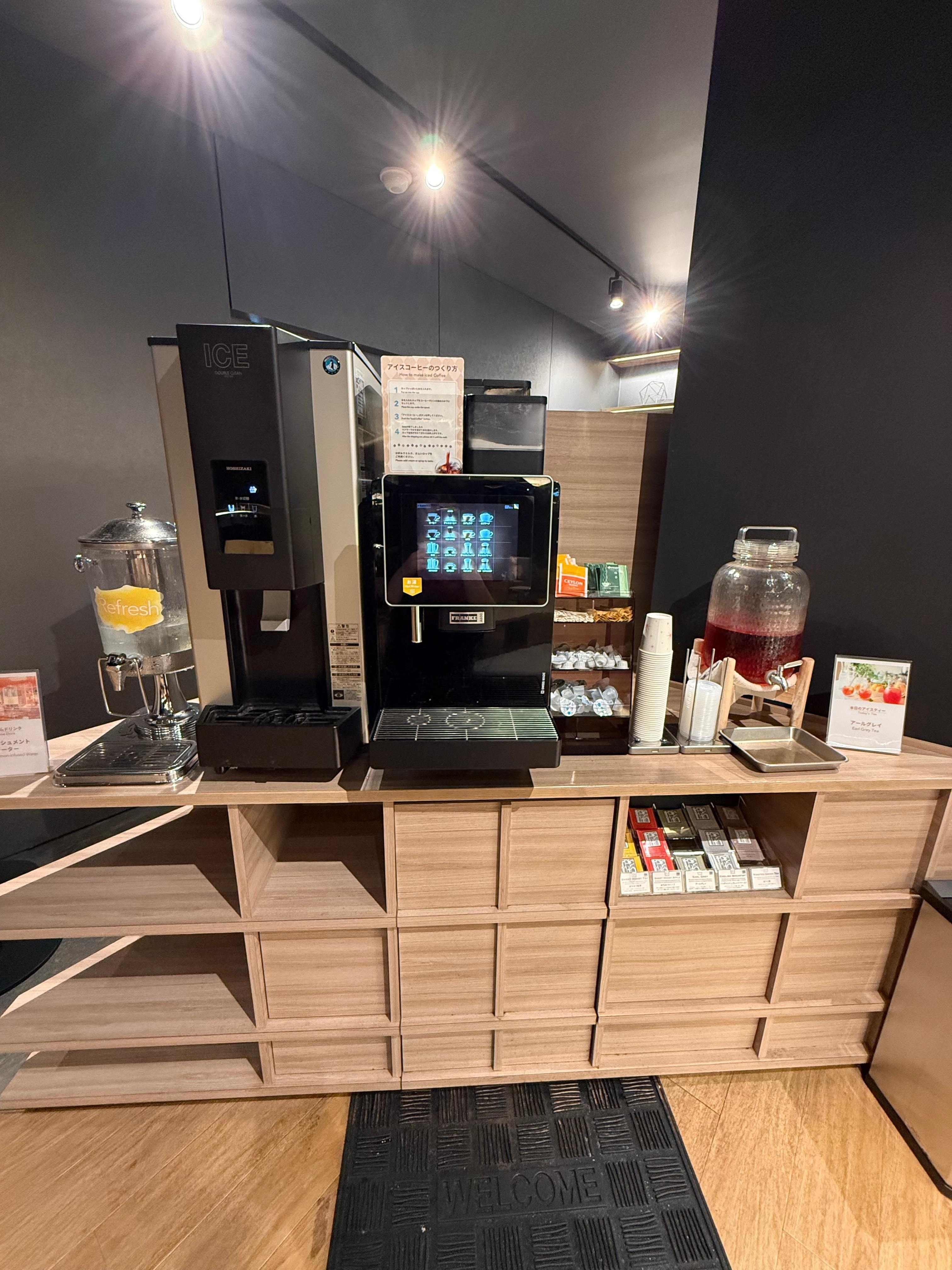 休息區提供飲品