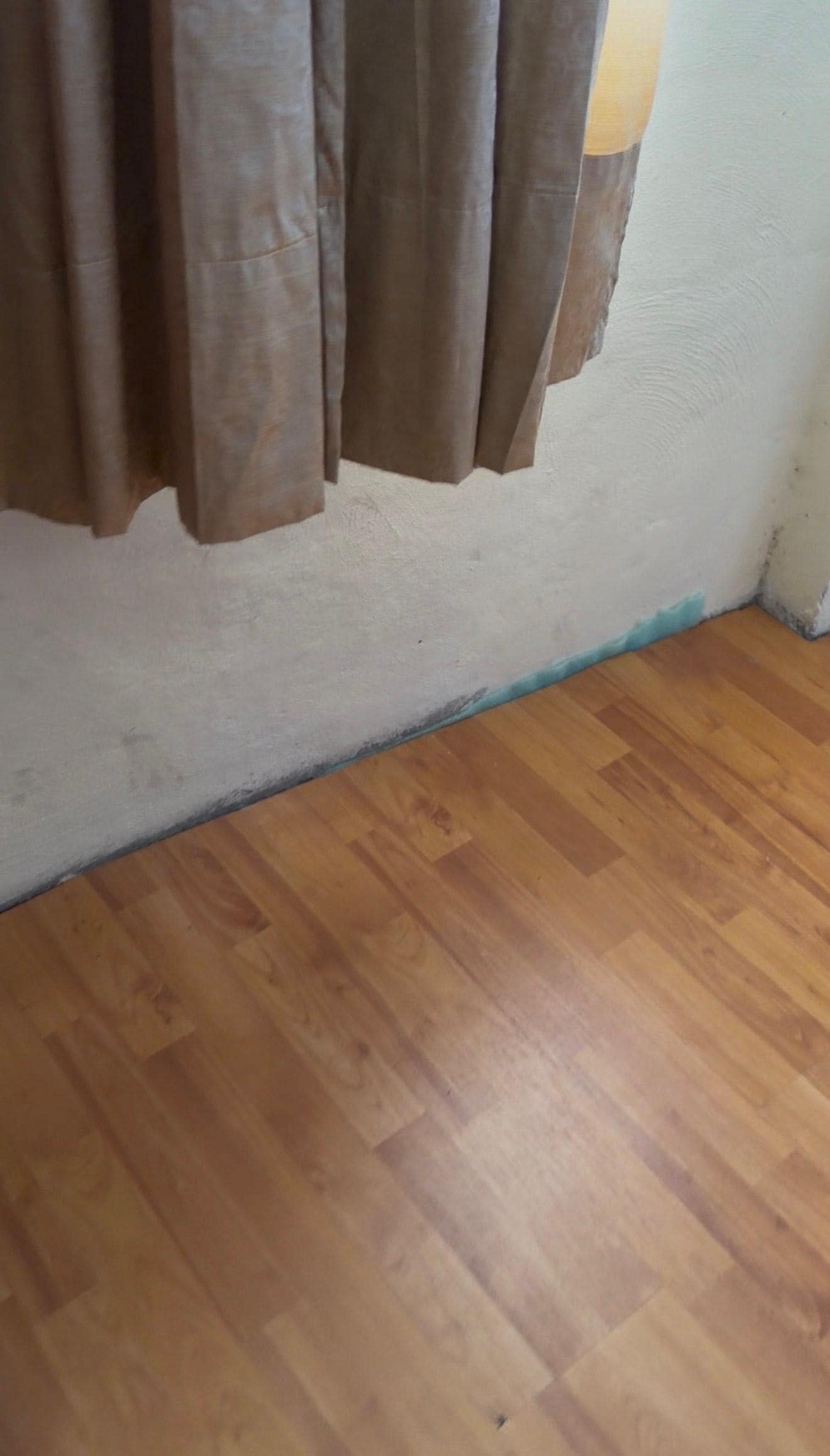 unfinished floorboards