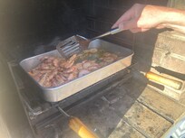 Prawns on the outdoor bbq