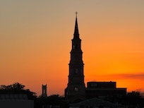Sunset from rooftop deck