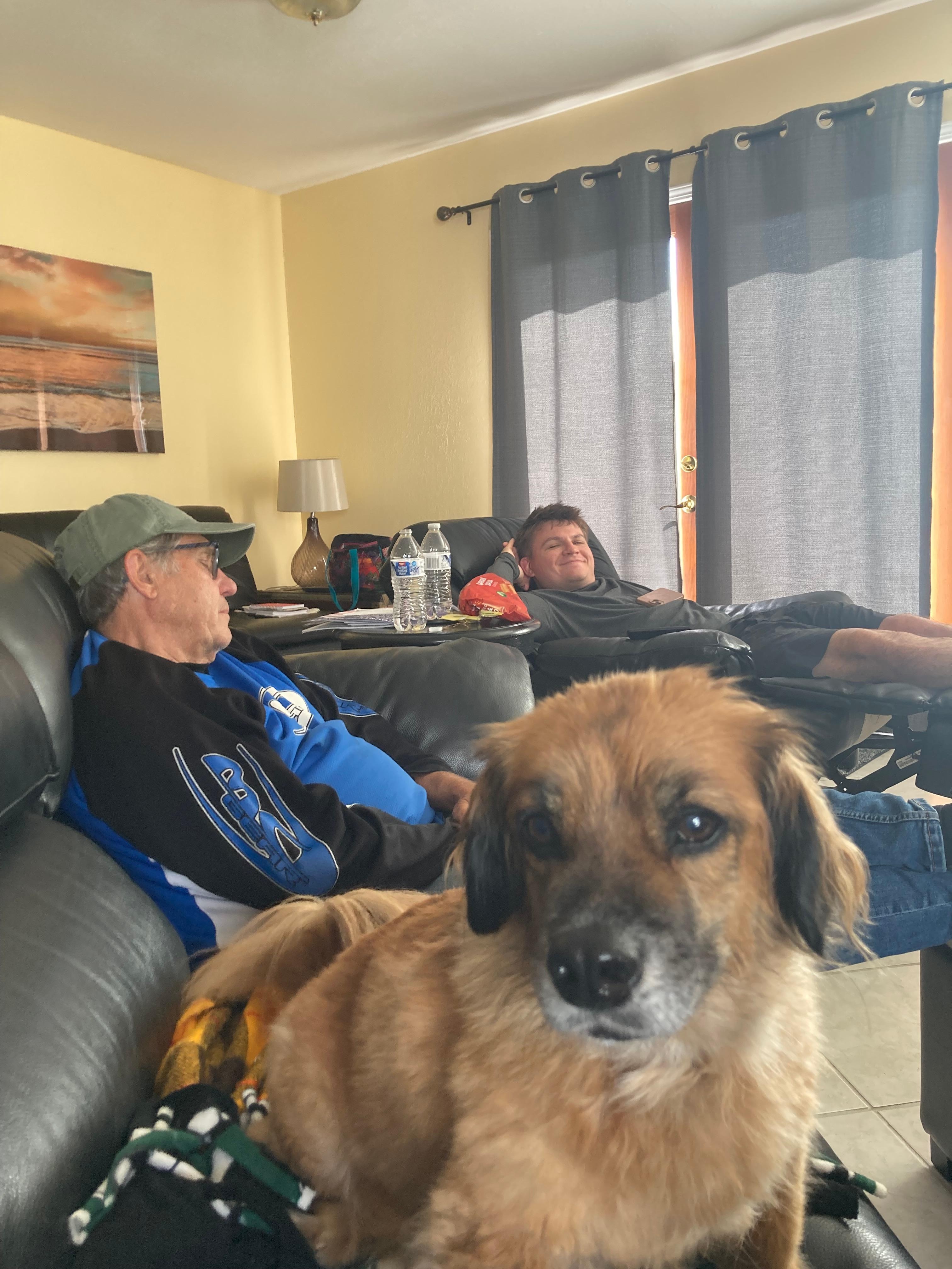Relaxing watching a movie