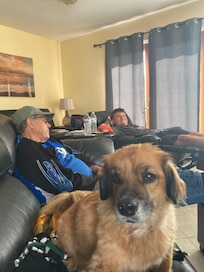 Relaxing watching a movie