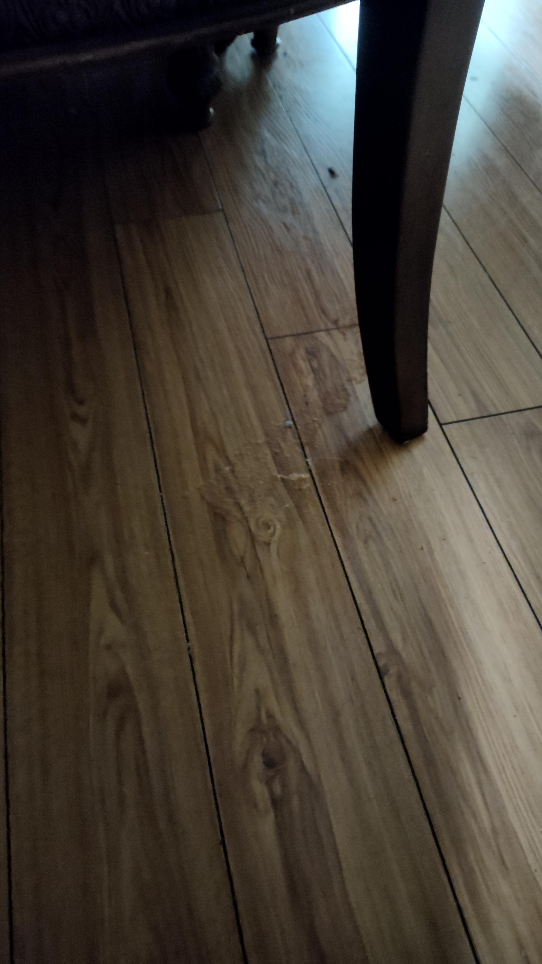 Dust and dirt under table