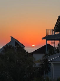 Sunrise on top floor balcony