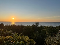 From the edge of the yard before heading down the stairs to the beach