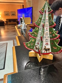 Christmas decorations at reception