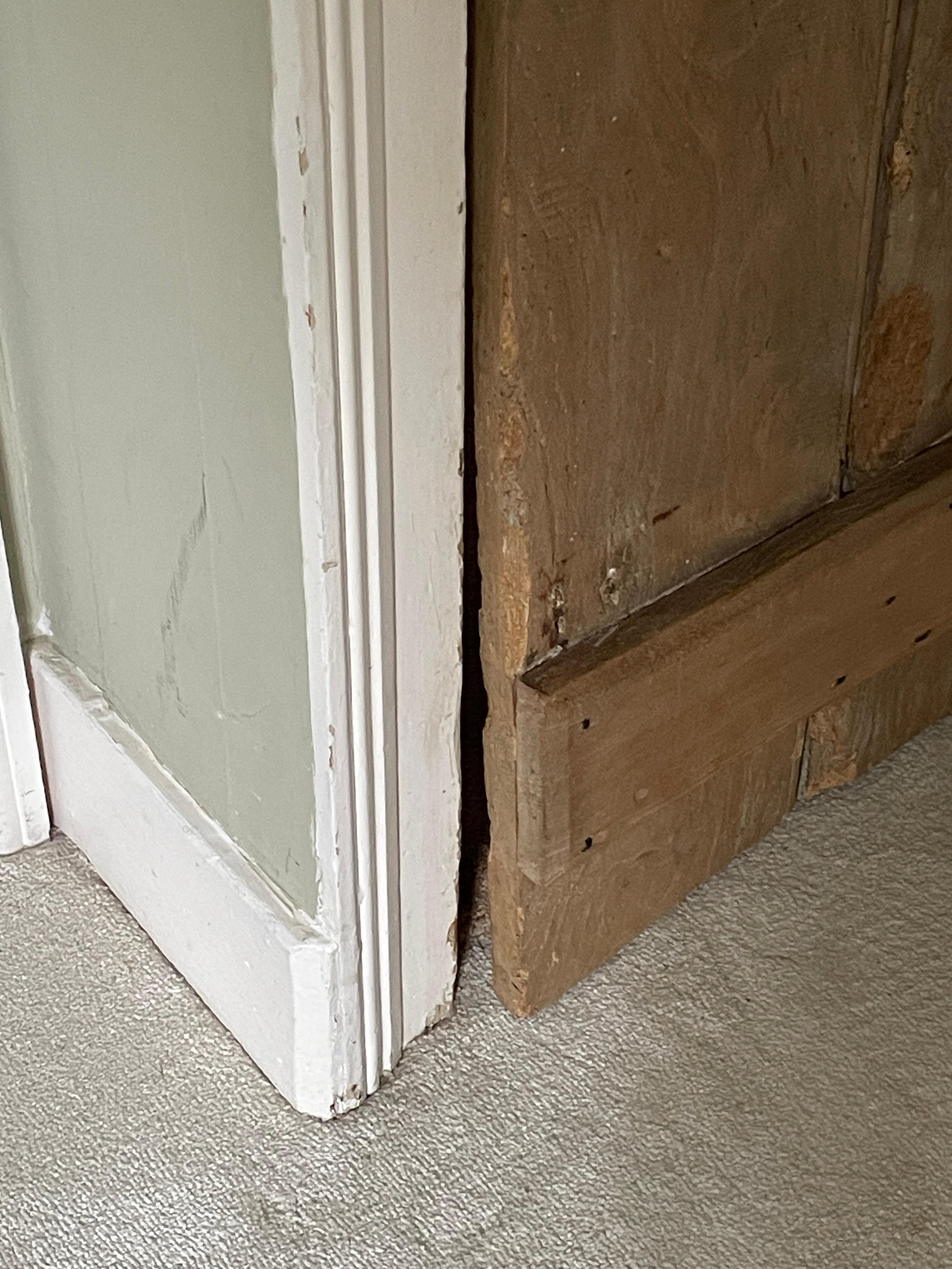Bedroom door which had no lock and would not fully close.