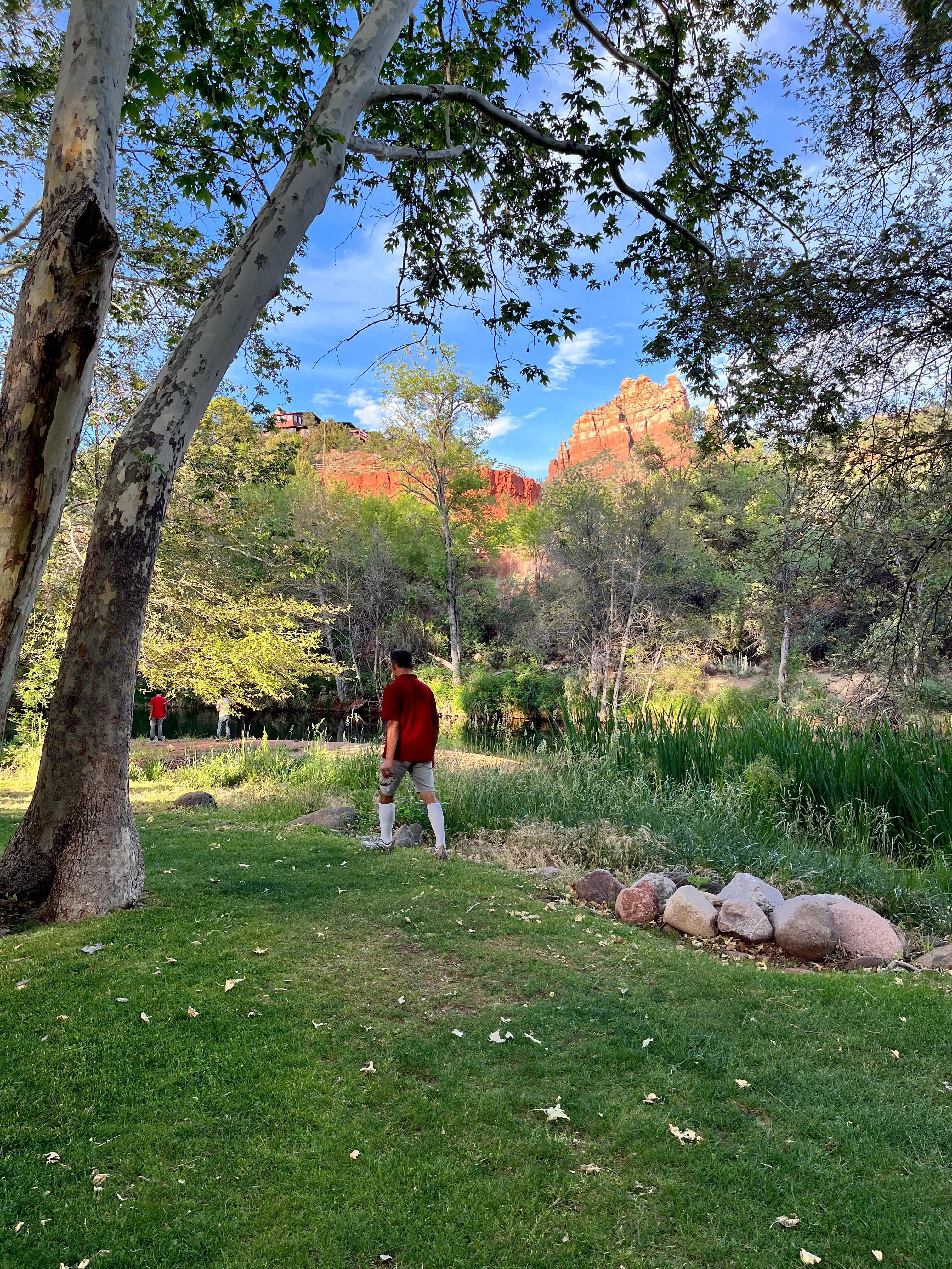 Checking the creek