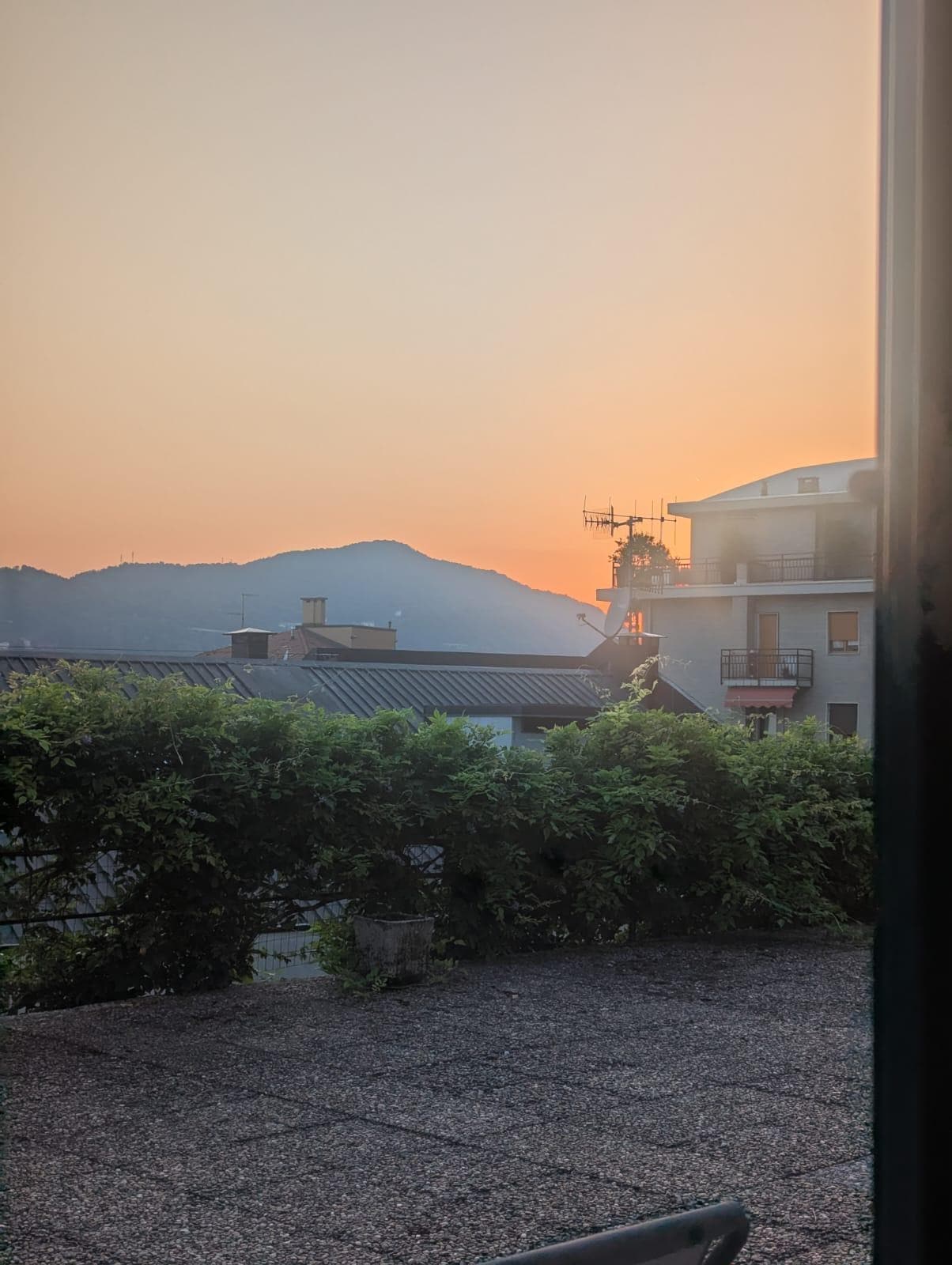 Sonnenuntergang von der Terasse