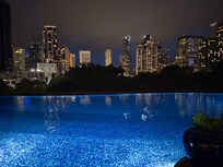 Night view from pool