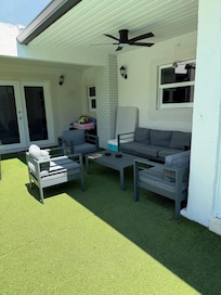 Outside lounge relaxing