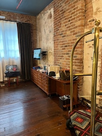 Only a small portion of the hotel room.