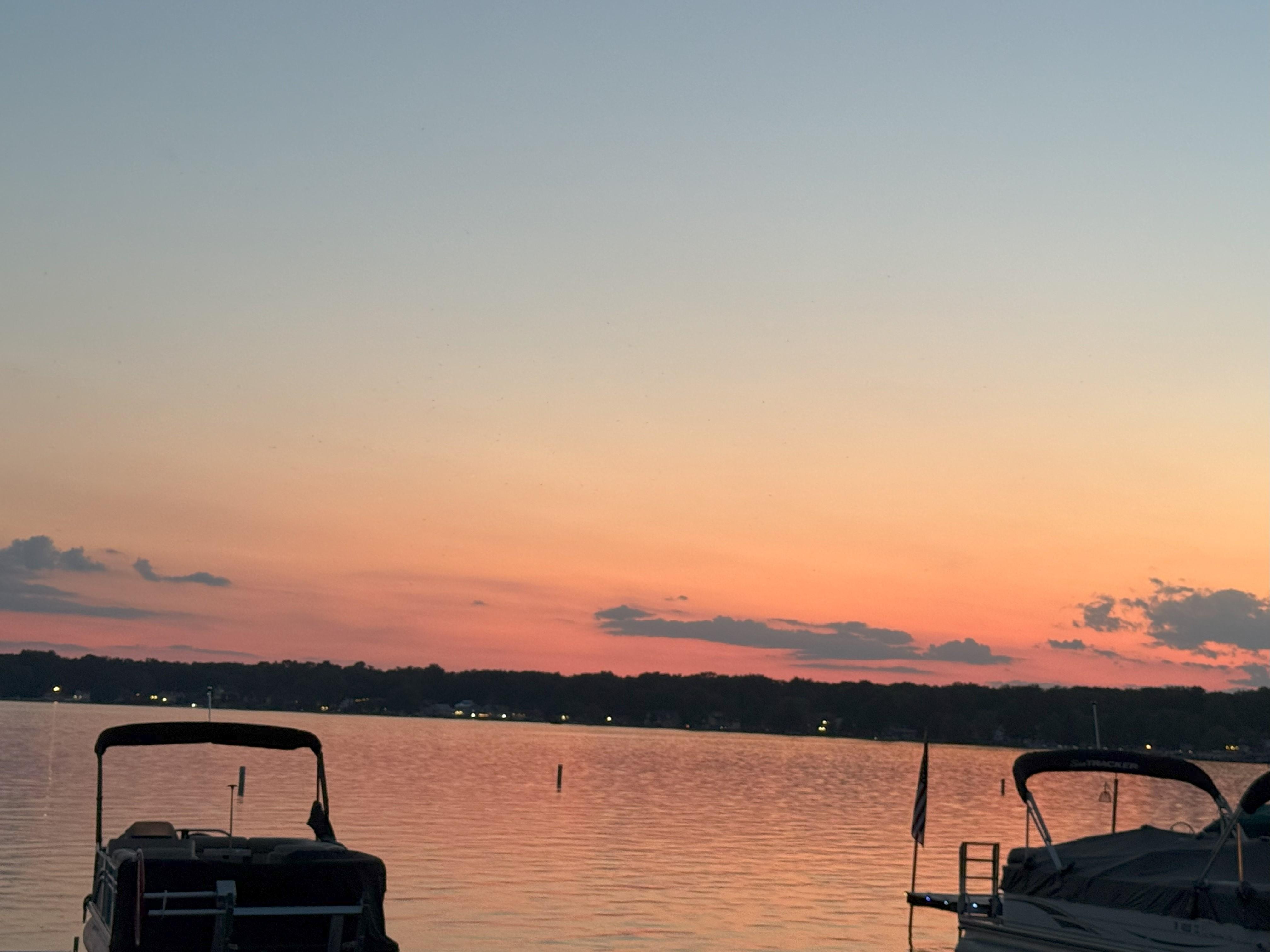 beautiful sunset from the deck