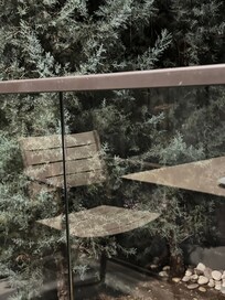 Look how clean the glass is on balcony even. Even on the outside and it’s a garden/front of hotel that people don’t walk to/from.