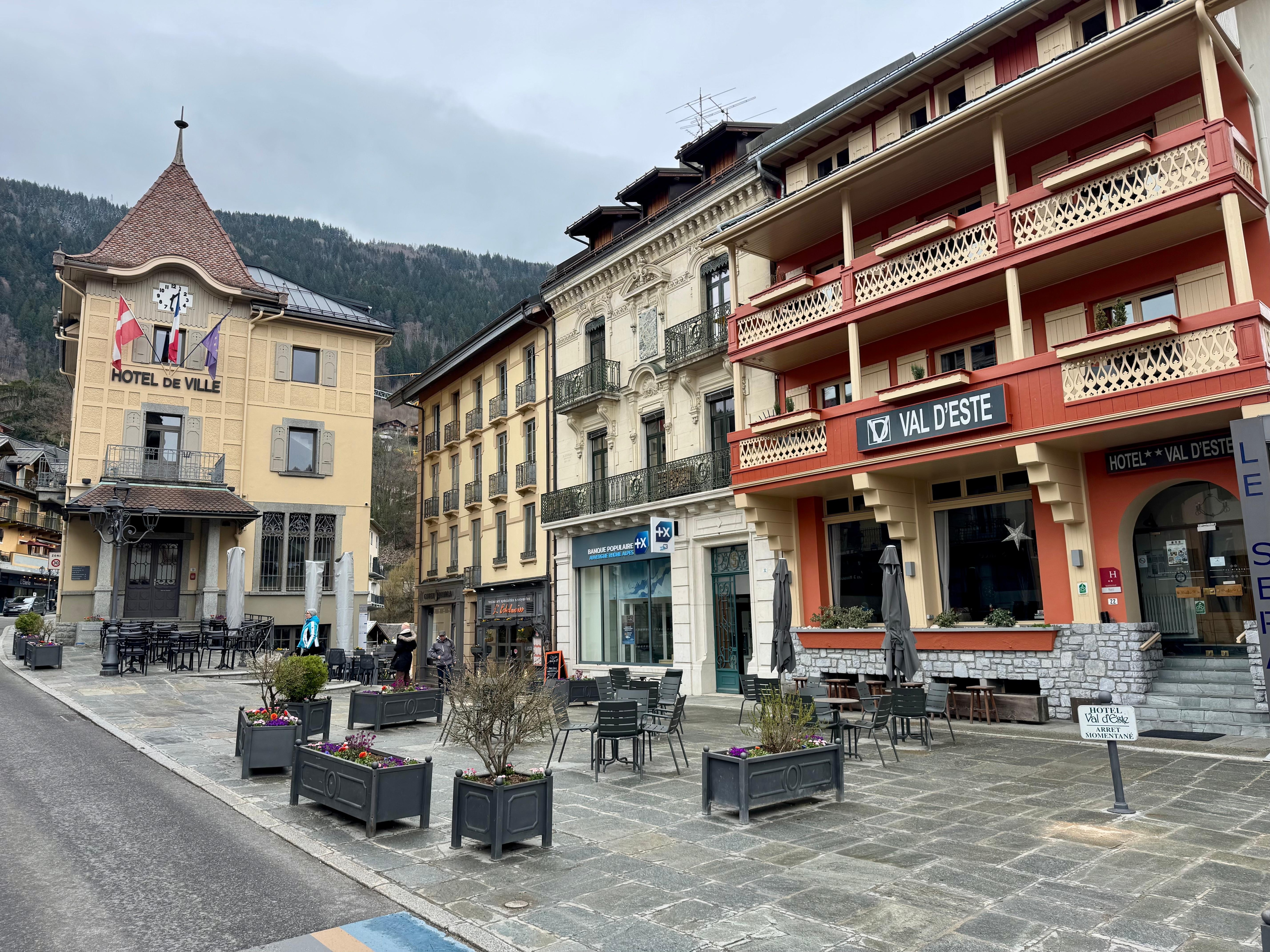 Hotel - red building 