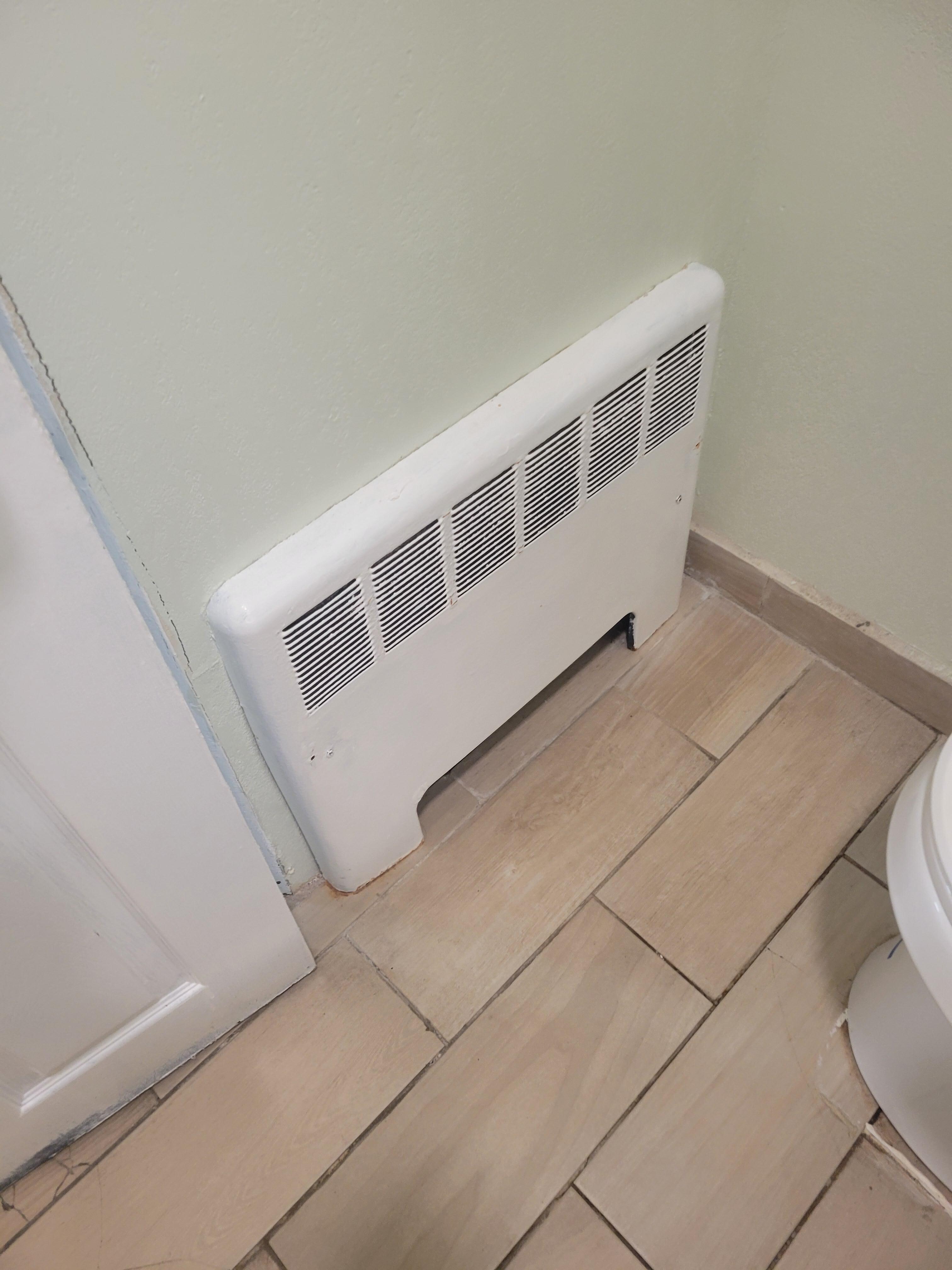 Heater in bathroom